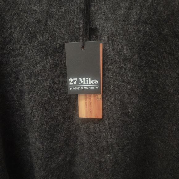 NEW 27 Miles Dark Gray Cashmere Sweater - Men's XXL - Picture 2 of 5